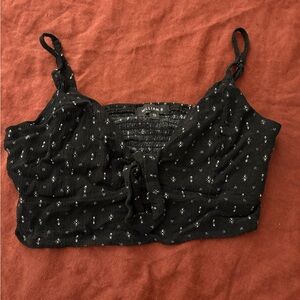William B Black Patterned Women's Crop Top